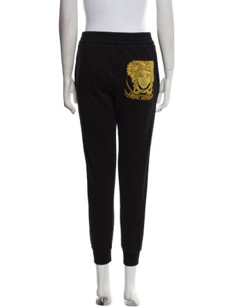 Versace Graphic Print Embroidered Accent Sweatpants