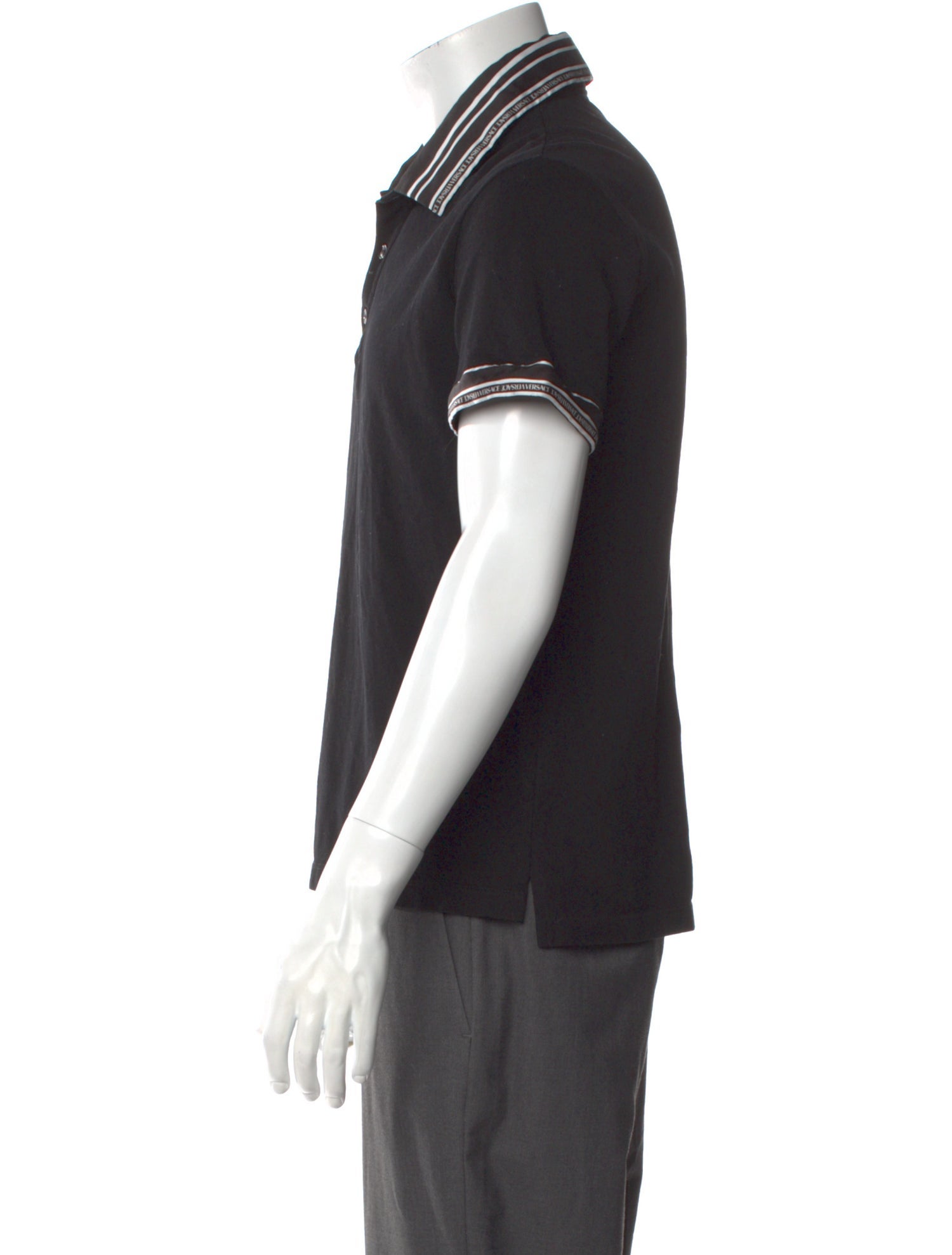 Versace V-Neck Short Sleeve Polo Shirt