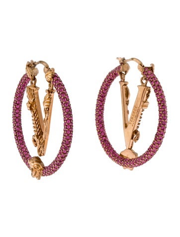 Versace Hoop Gold Virtus Earrings