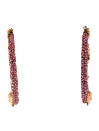 Versace Gold Virtus Hoop Earrings