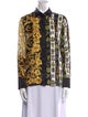 Versace Silk Printed Button-Up Top