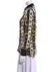 Versace Silk Printed Button-Up Top