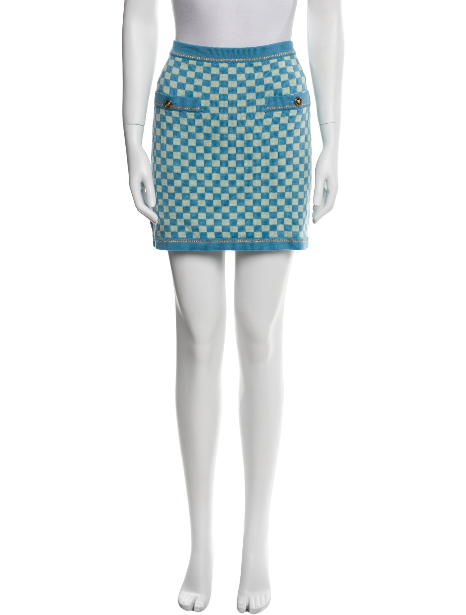 Versace Wool Mini Skirt