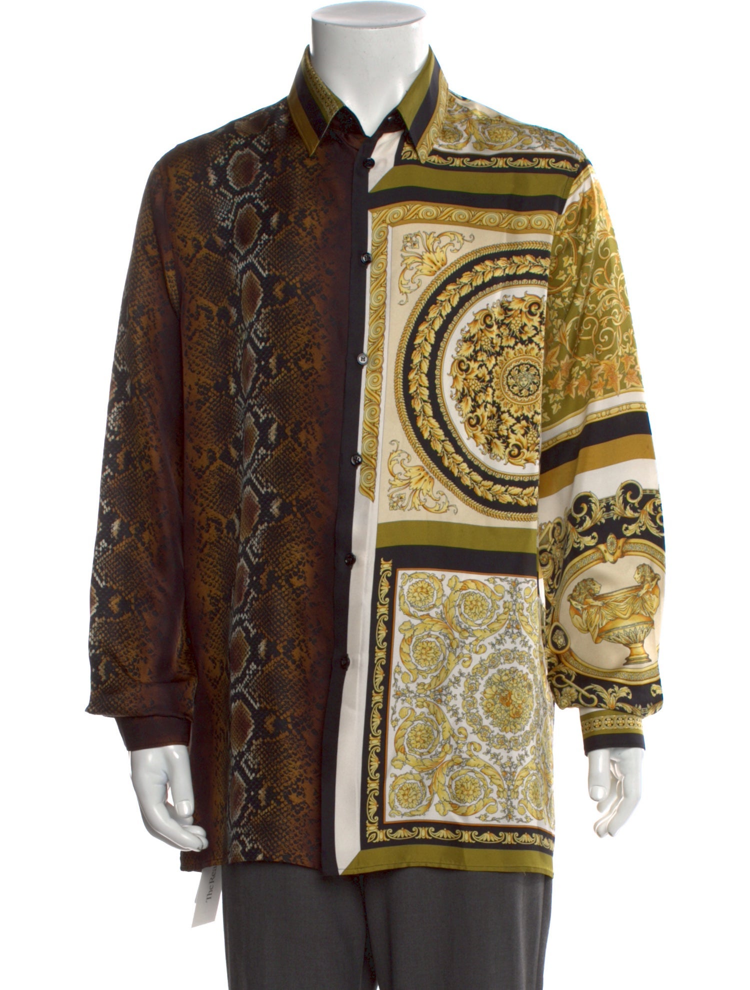 Versace Silk Graphic Print Shirt