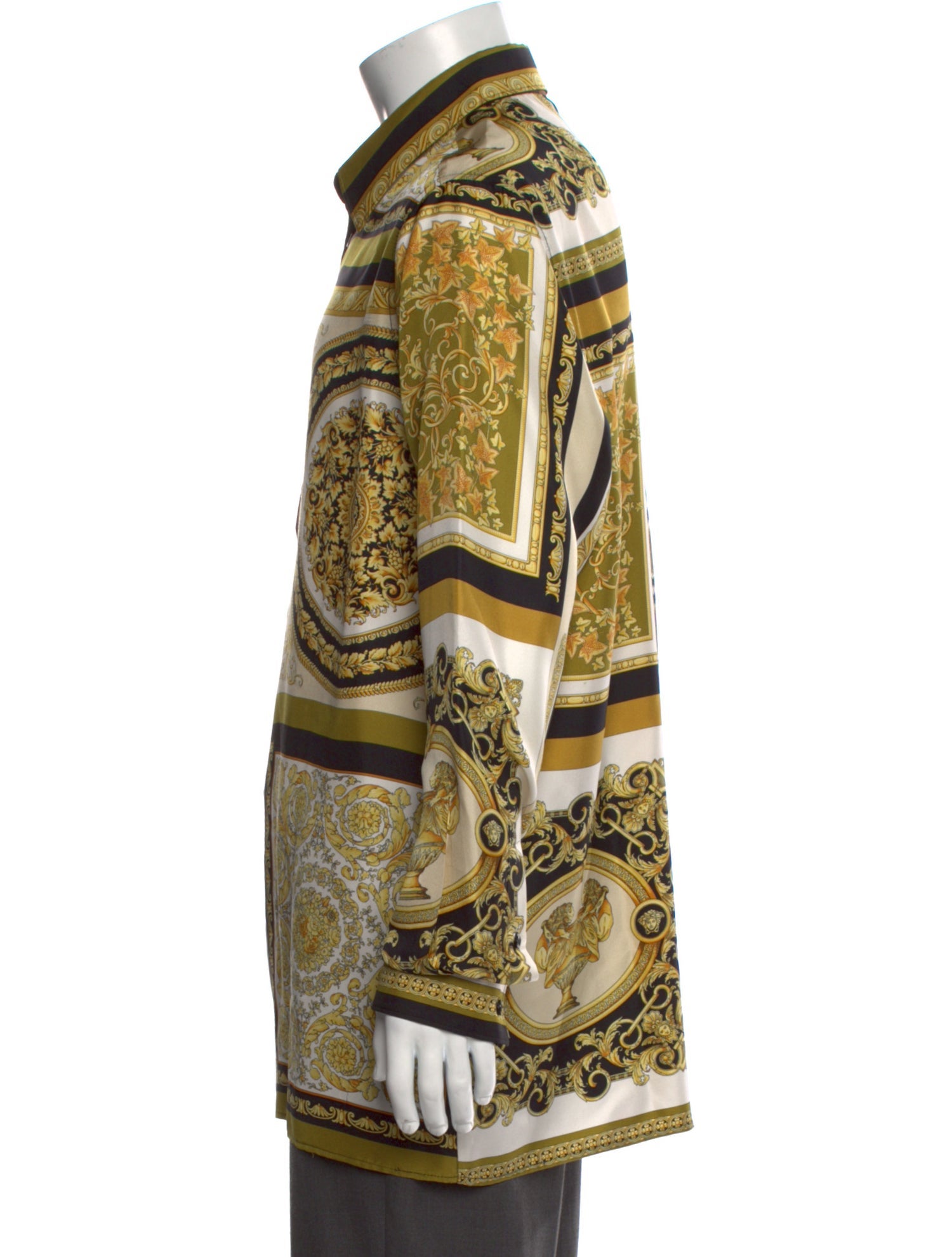 Versace Silk Graphic Print Shirt