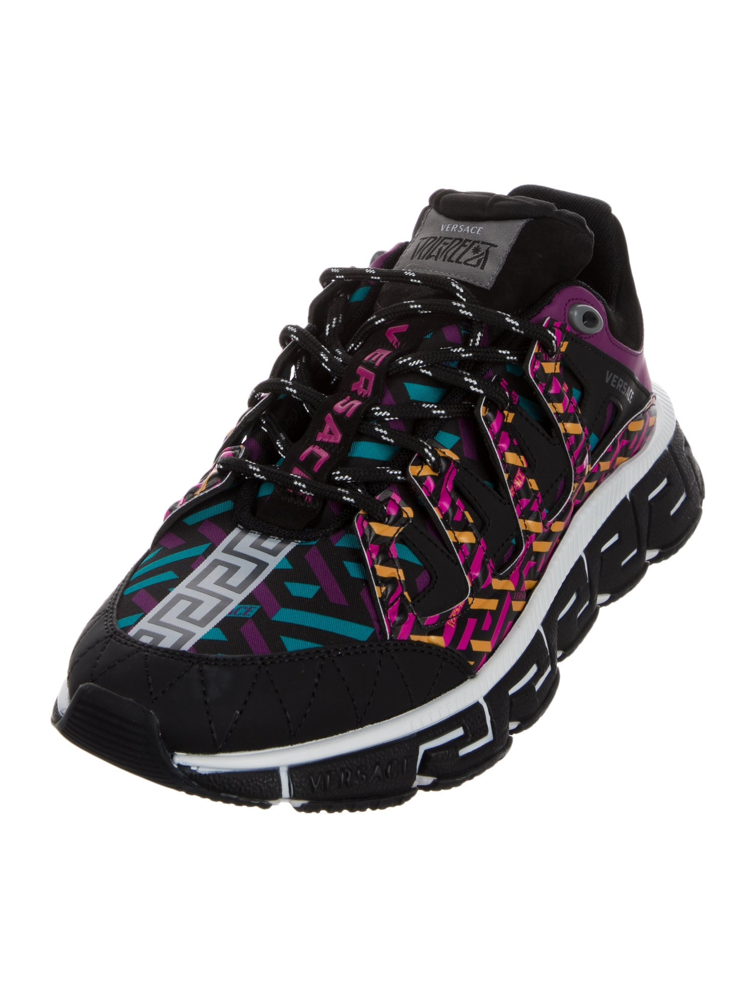 Versace Nylon Printed Athletic Sneakers