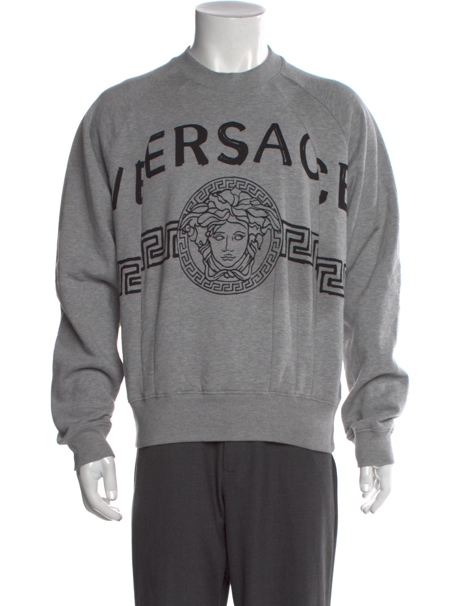 Versace Graphic Print Crew Neck Sweatshirt
