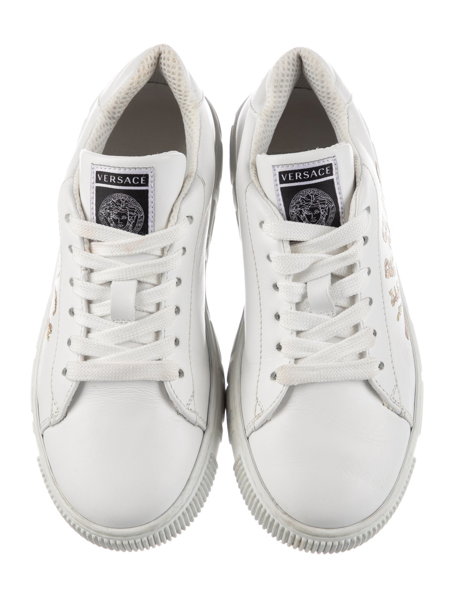 Versace Girls' Leather Low Top Sneakers