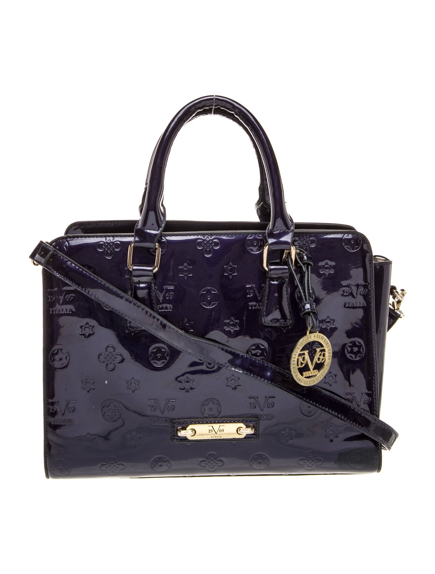 V1969 Patent Leather Top Handle Bag
