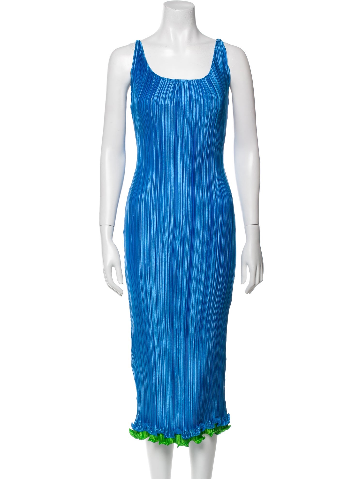 Versace Scoop Neck Midi Length Dress