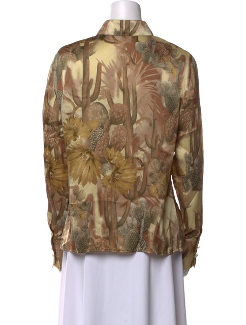 Versace Silk Printed Button-Up Top