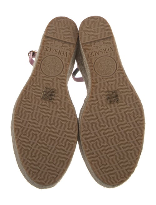 Versace Satin Crystal Embellishments Espadrilles