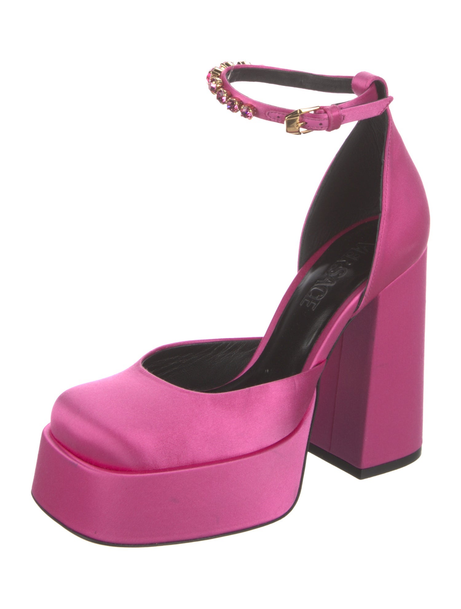 Versace Satin D'Orsay Pumps