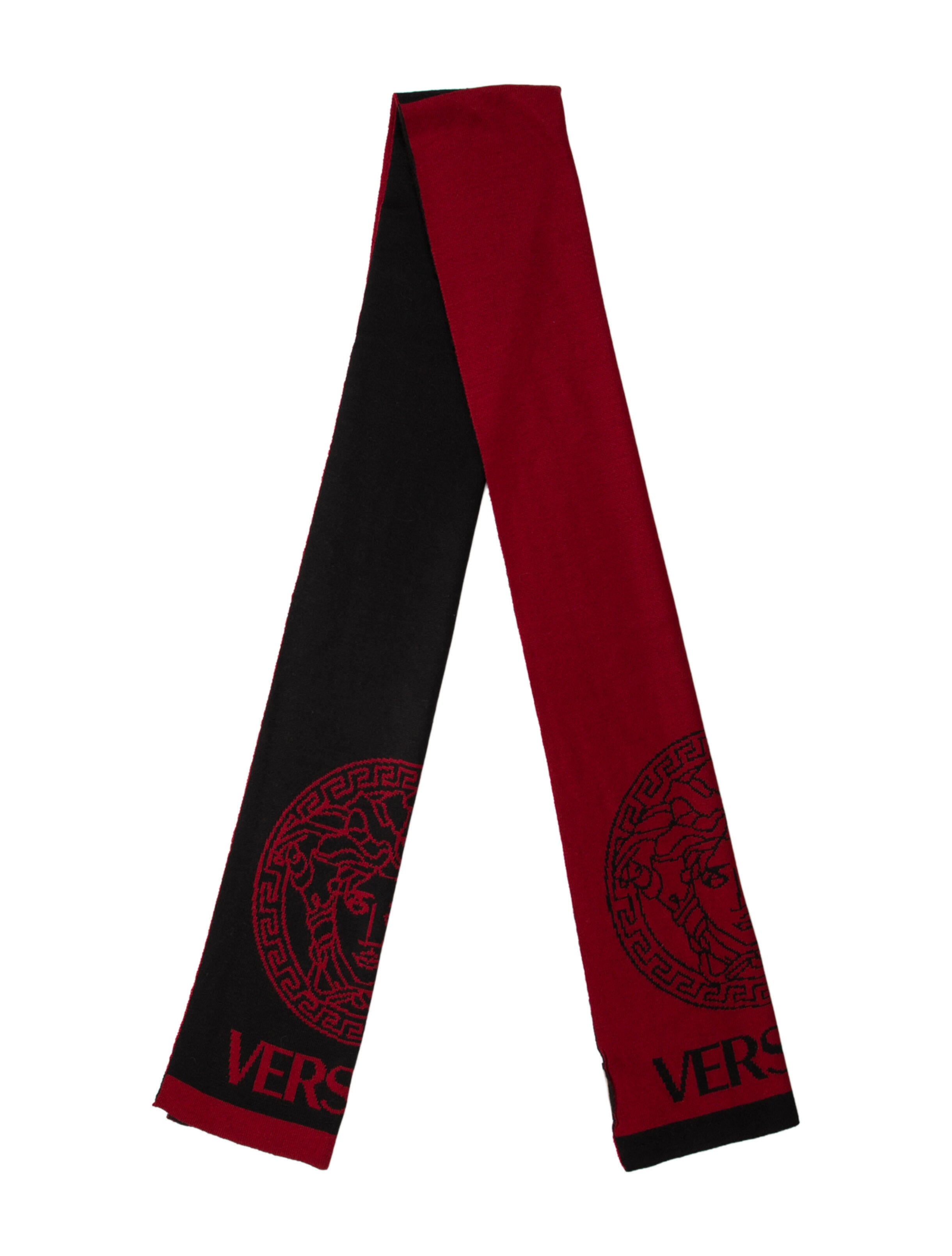 Versace Wool Graphic Print Scarf