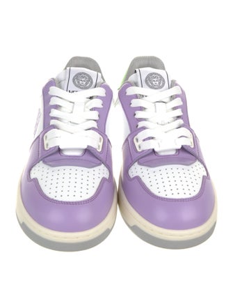 Versace Leather Colorblock Pattern Sneakers
