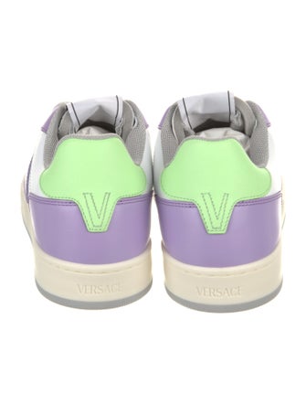 Versace Leather Colorblock Pattern Sneakers