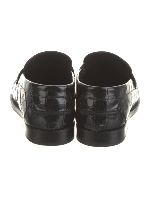 Versace Leather Chain-Link Accents Loafers