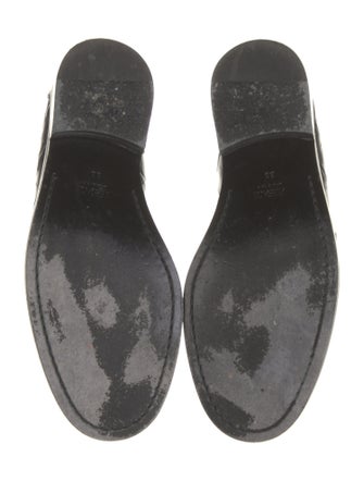 Versace Leather Chain-Link Accents Loafers