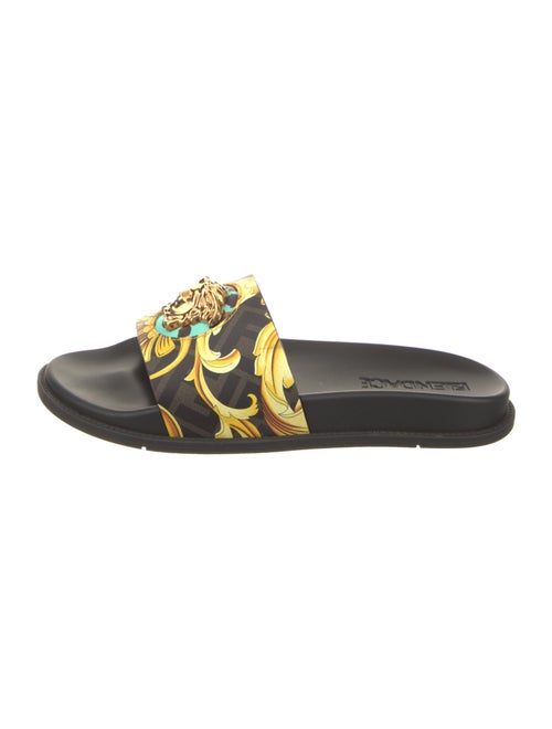Versace Leather Printed Slides
