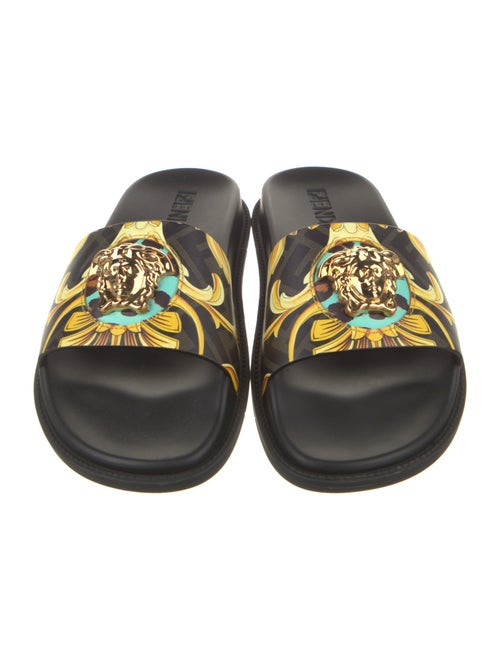 Versace Leather Printed Slides
