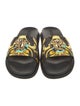 Versace Leather Printed Slides