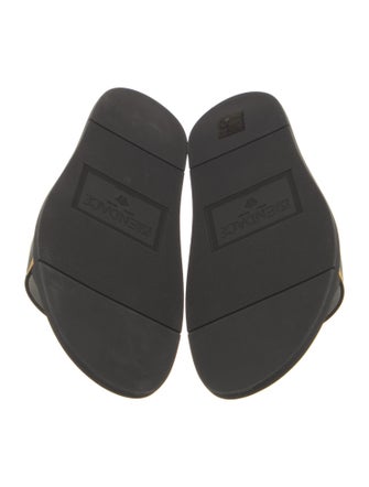 Versace Leather Printed Slides