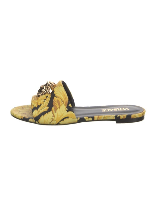 Versace Leather Printed Slides