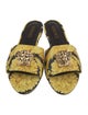 Versace Leather Printed Slides