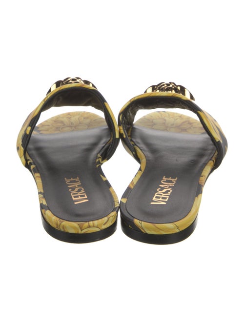 Versace Leather Printed Slides