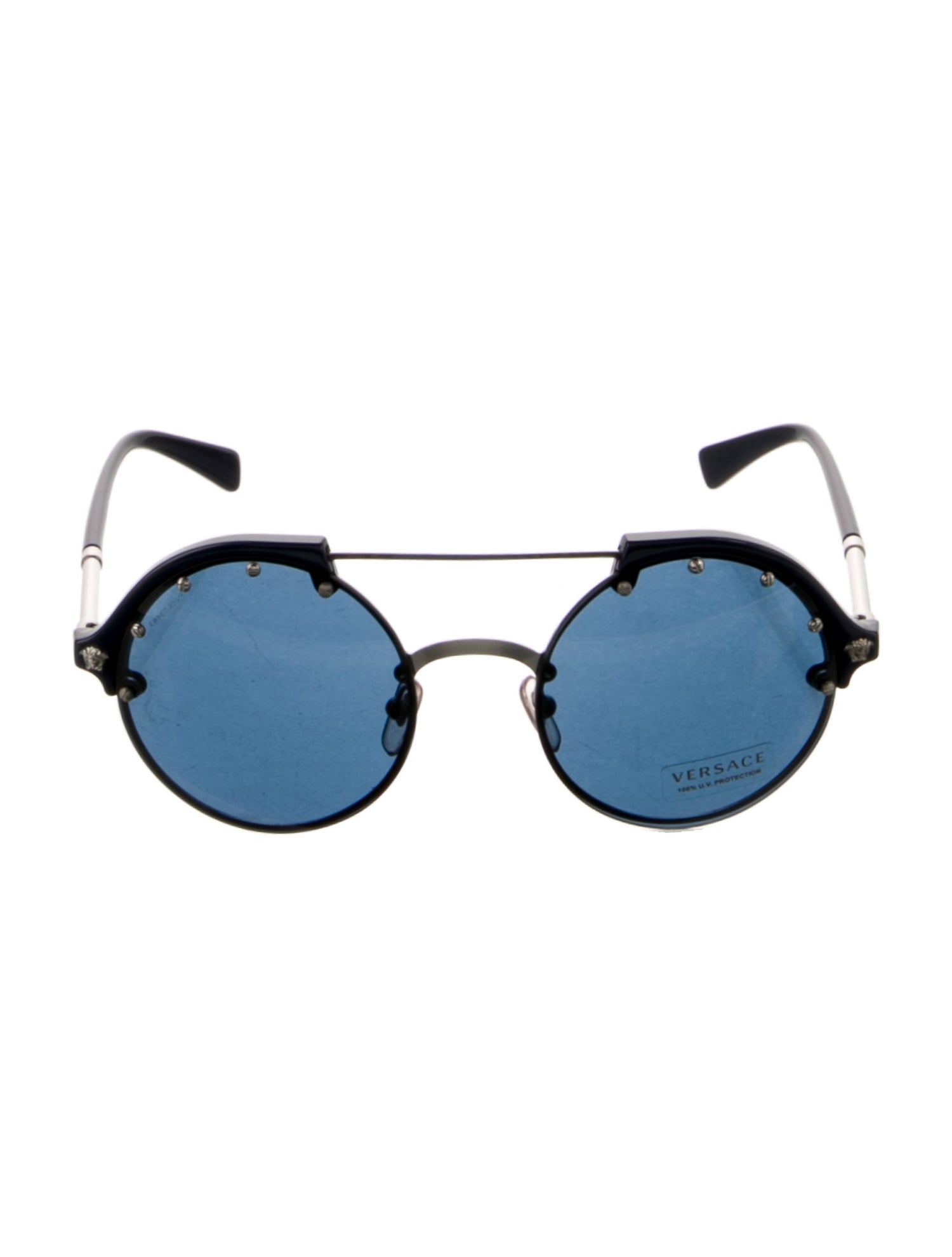 Versace Medusa Insignia Round Sunglasses