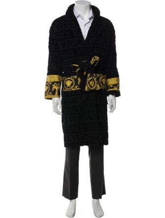 Versace Printed Sequin Embellishments Robe
