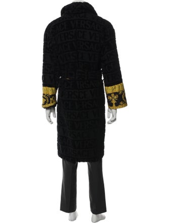 Versace Printed Sequin Embellishments Robe