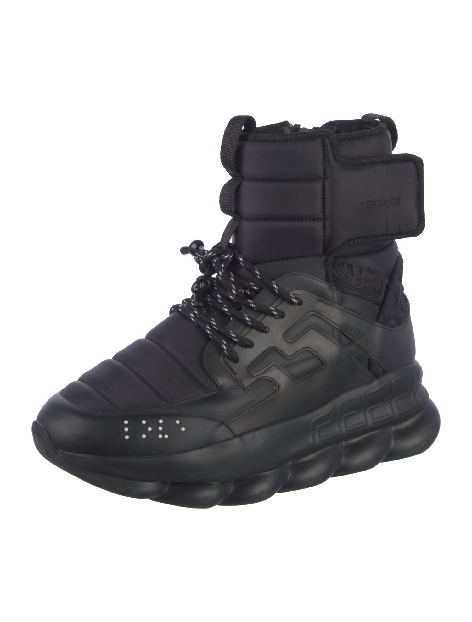 Versace Nylon Lace-Up Boots