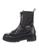 Versace Medusa Insignia Leather Combat Boots