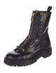 Versace Medusa Insignia Leather Combat Boots