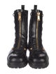 Versace Medusa Insignia Leather Combat Boots