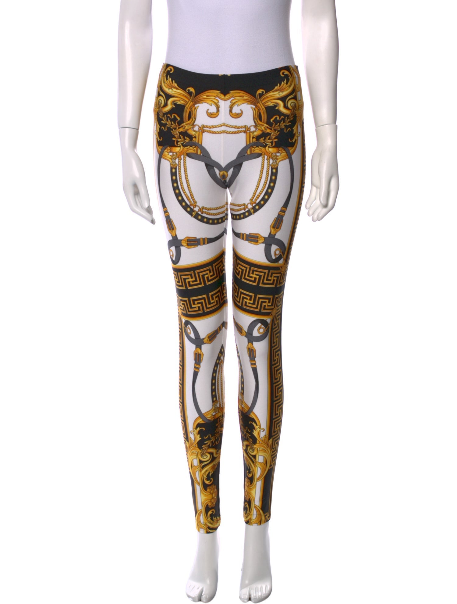 Versace Printed Skinny Leg Pants