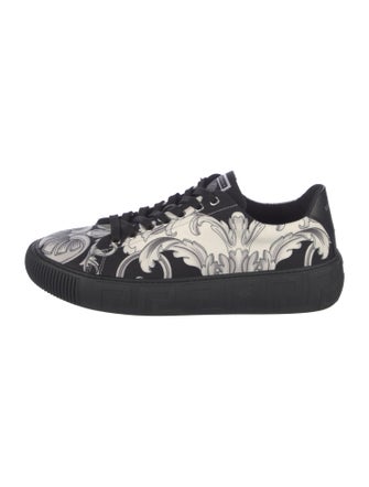 Versace Canvas Printed Athletic Sneakers
