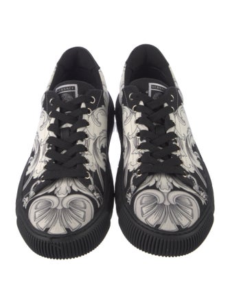 Versace Canvas Printed Athletic Sneakers