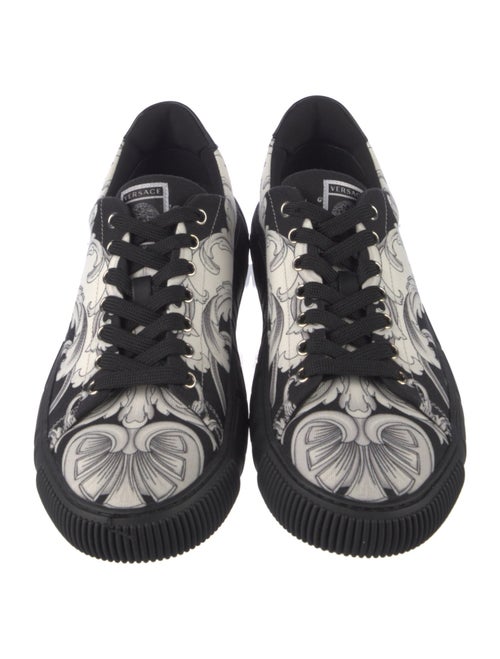 Versace Canvas Printed Athletic Sneakers