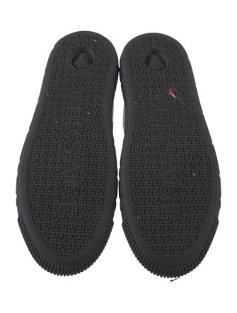 Versace Canvas Printed Athletic Sneakers