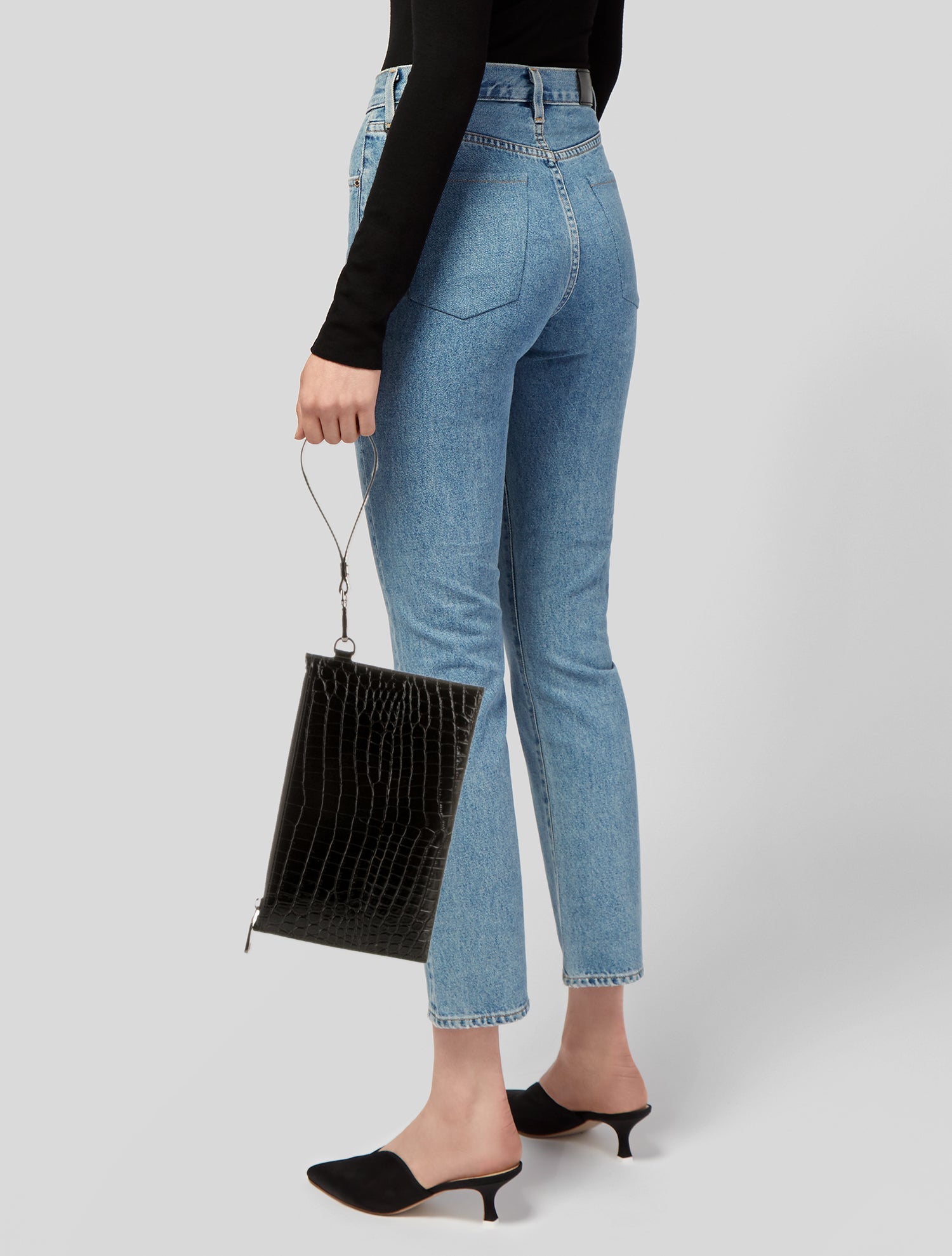 Versace Embossed Leather Clutch