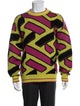 Versace Virgin Wool Printed Pullover