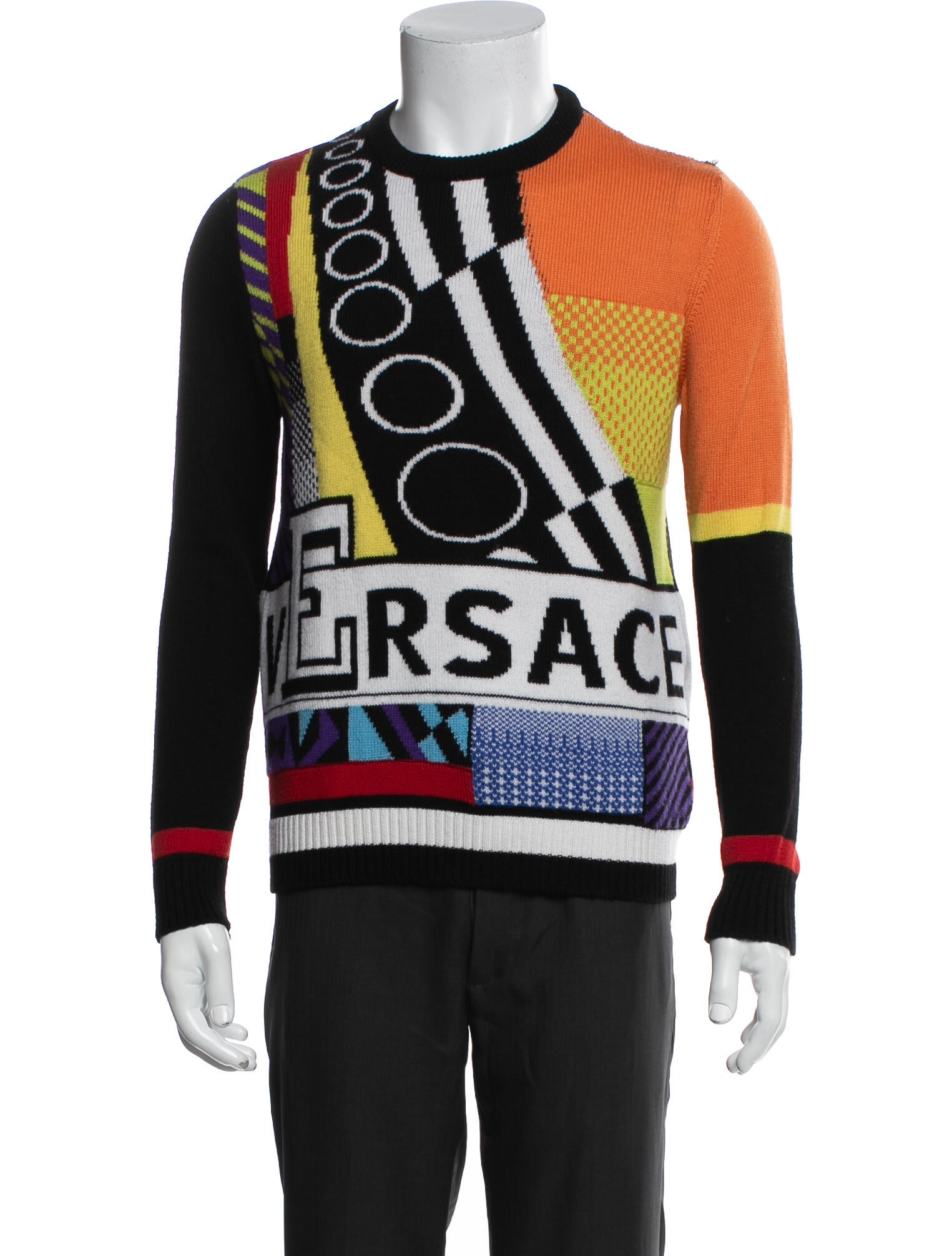 Versace Wool Printed Pullover
