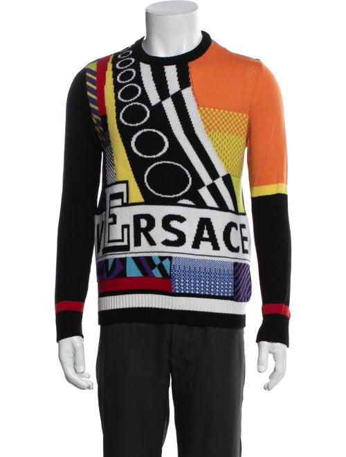 Versace Wool Printed Pullover