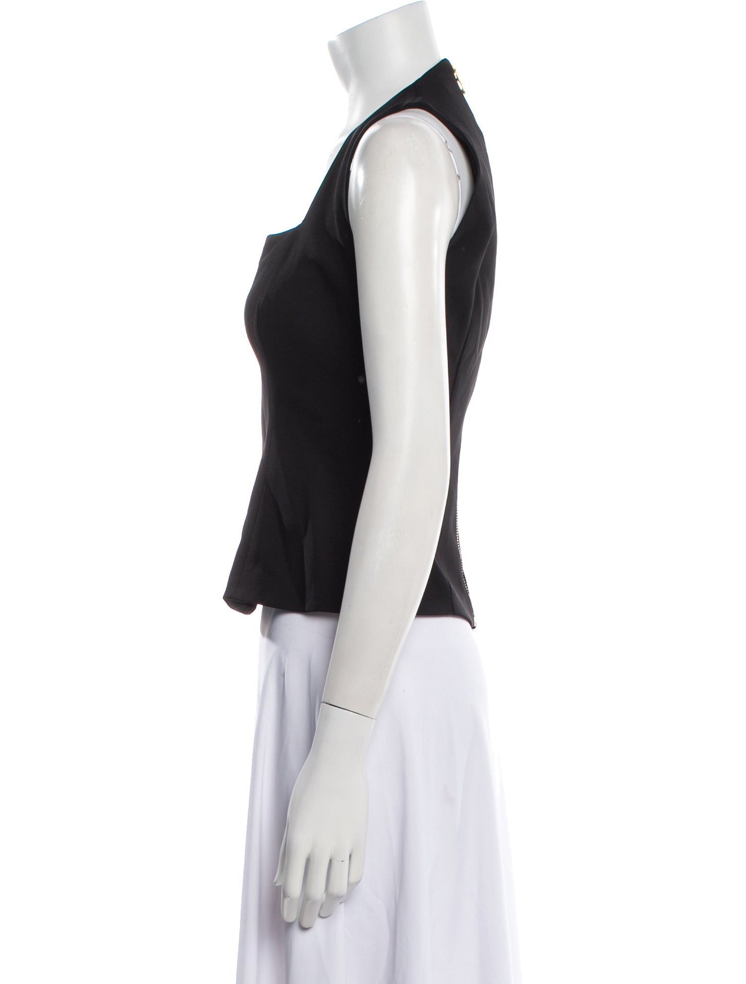 Versace Square Neckline Sleeveless Crop Top