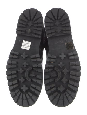 Versace Medusa Insignia Leather Combat Boots