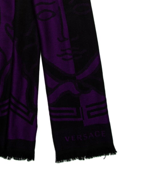 Versace Wool Printed Scarf
