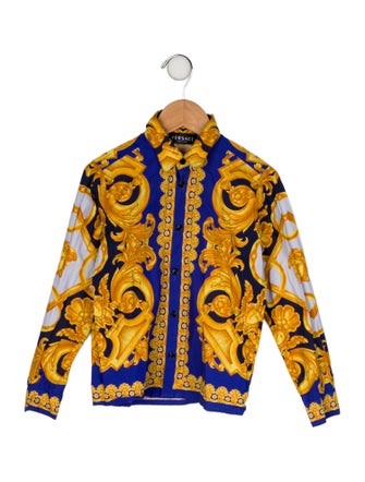 Versace Boys' Patterned Button Up Shirt