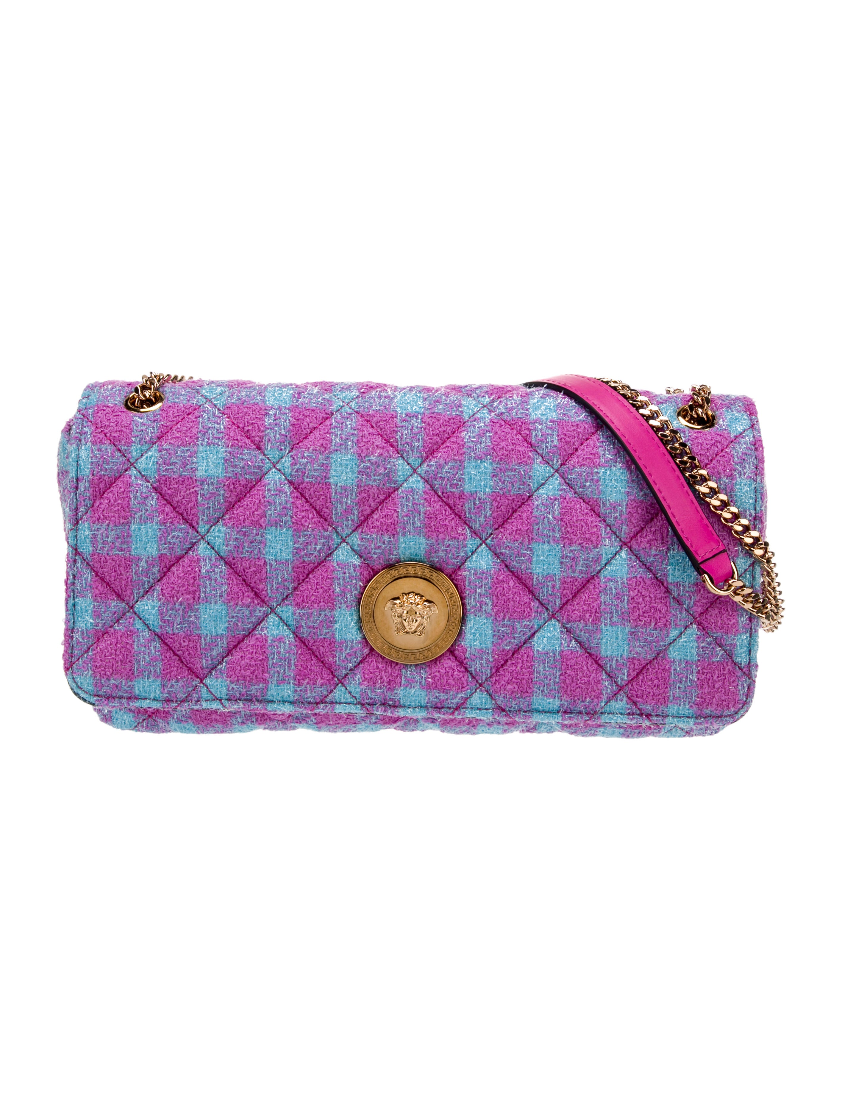 Versace Tweed Shoulder Bag